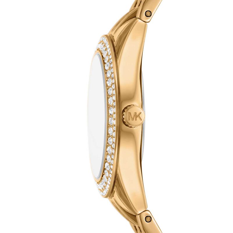 Michael Kors Harlowe Three-Hand Gold-Tone Stainless Steel Watch image number 2