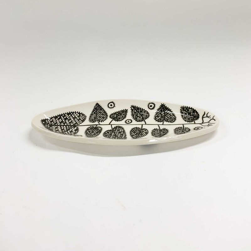 Borrowed Earth Pacific Garden Waka Plate (Assorted Sold Individually) image number 1