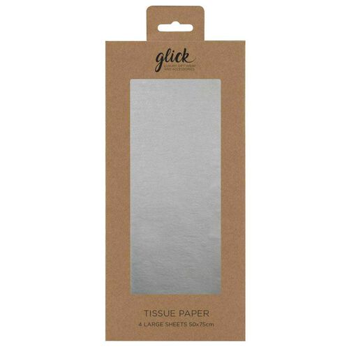 Image Gallery Plain Silver Tissue