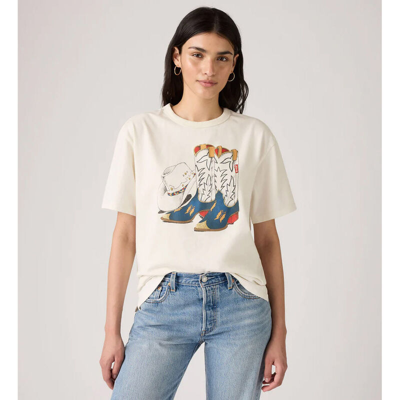 Levi's Tabor Tee Cowboy Boot And Hat Egret T Shirt image number 3