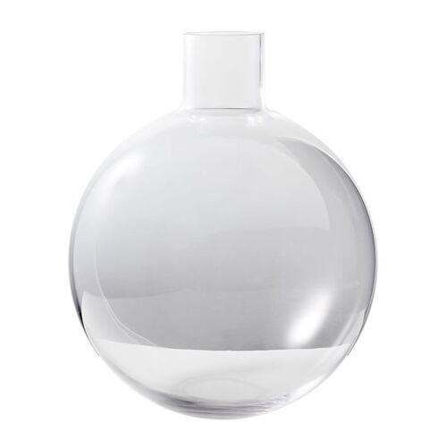 West Elm Pure Conservatory Glass Vase Large Clear 16.5 Inch