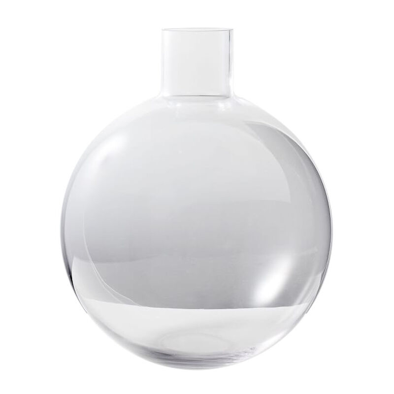 West Elm Pure Conservatory Glass Vase Large Clear 16.5 Inch image number 0