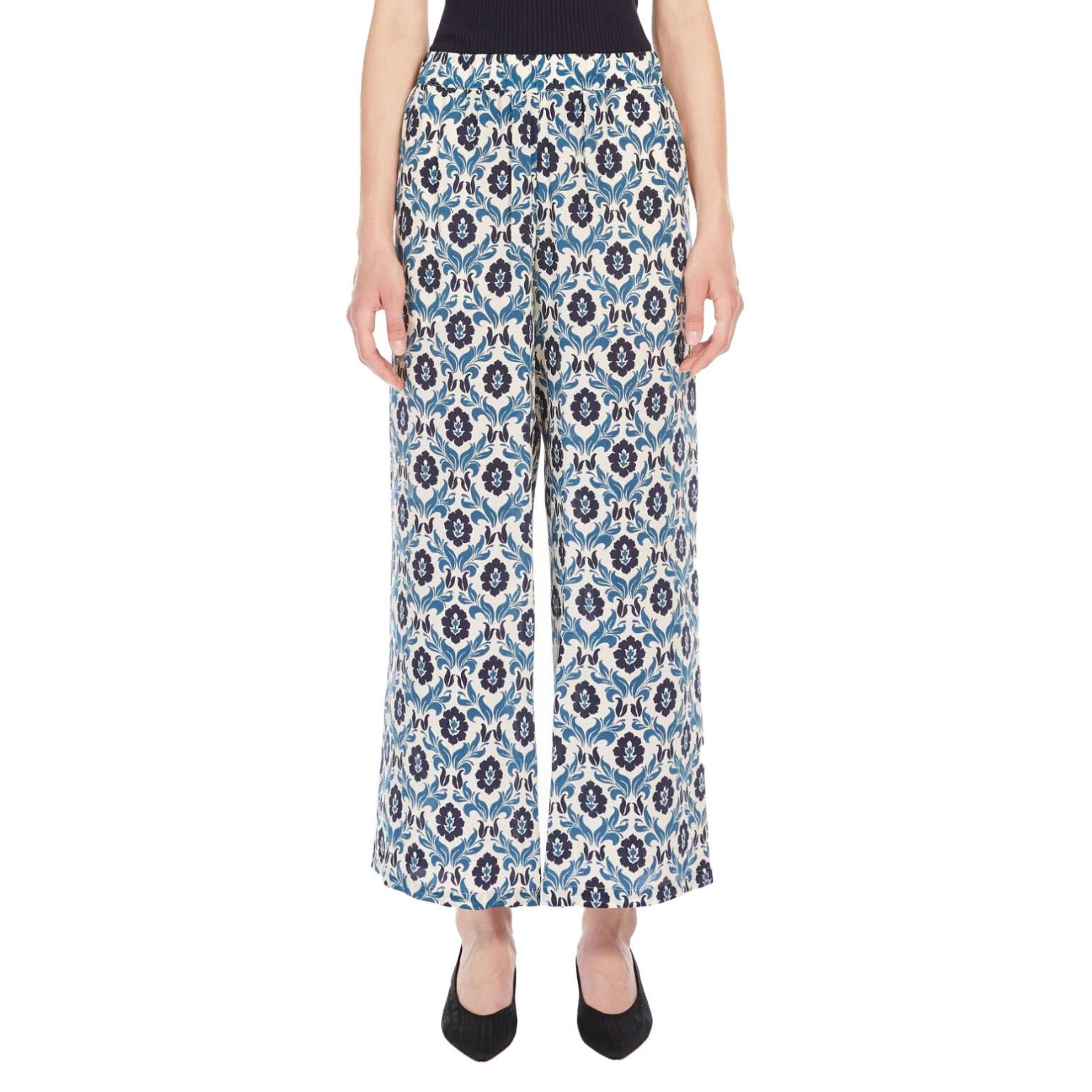 パンツ Weekend Max Mara EUSEBIO - Silk twill trousers Silk twill trousers, lilac | 