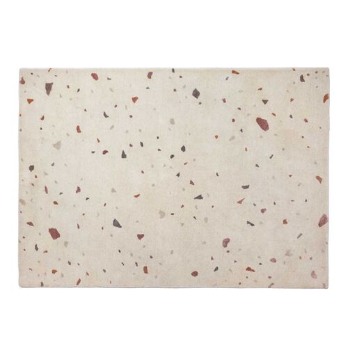 Broste Rug Terrazzo - Cream/Red Spot 140x200