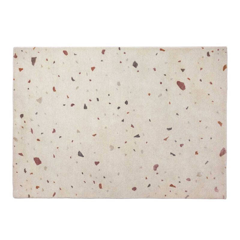 Broste Rug Terrazzo - Cream/Red Spot 140x200 image number 0