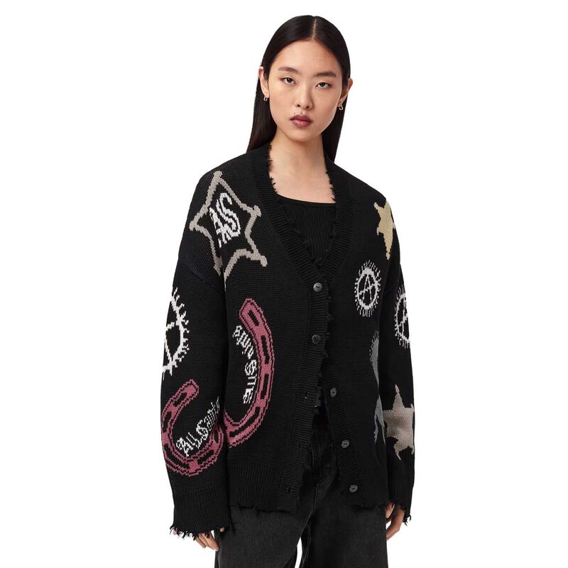 AllSaints Hester Jacquard Cardigan image number 0