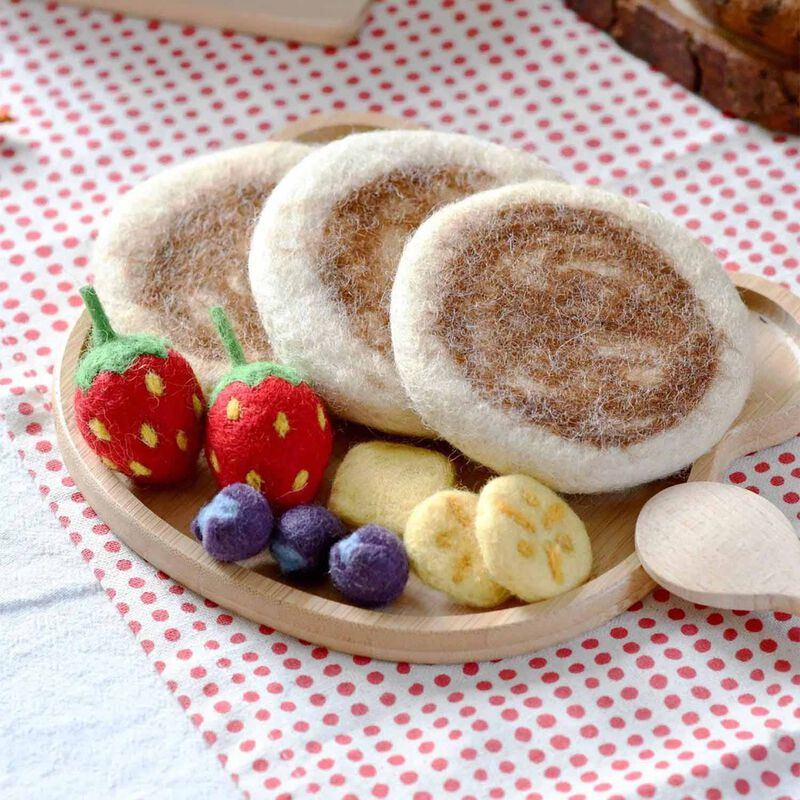 Tara Treasures Felt Pancake Stack Play Food Set image number 2