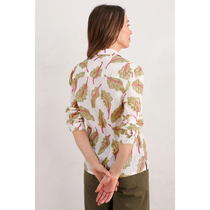 Seasalt Cornwall Larissa Shirt Chard Leaves Chalk image number 1