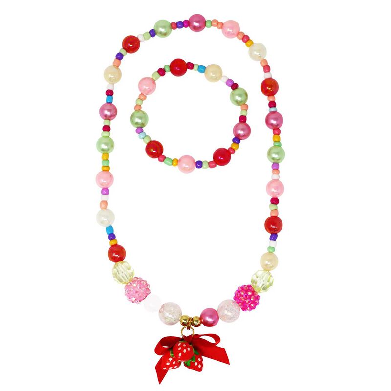 Pink Poppy Sweet Berry Necklace & Bracelet Set image number 0