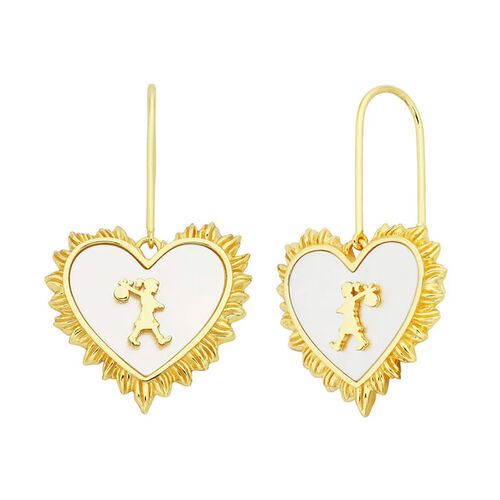 Karen Walker Runaway Flaming Mother Of Pearl Earrings