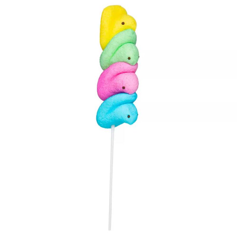 Peeps&reg; 4-Piece Marshmallow Chicks Rainbow Pops image number 1