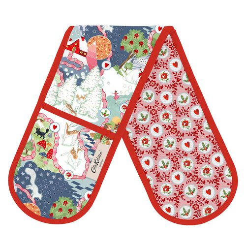 Cath Kidston Xmas Journey Double Oven Gloves