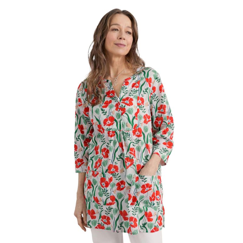Seasalt Cornwall Aventurier Tunic Crayon Poppy Heron image number 0