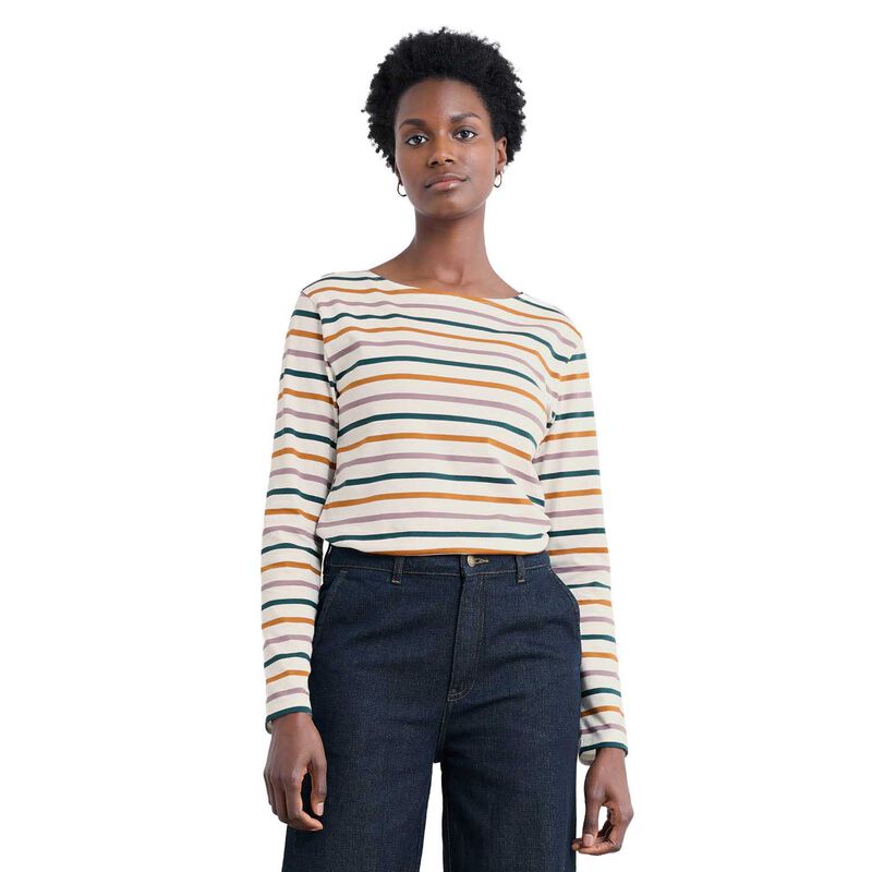 Seasalt Cornwall Sailor Shirt Tri Breton Verte image number 0