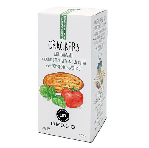Deseo Crackers Tomato & Basil 120g