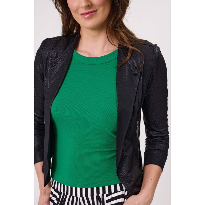 Lemon Tree Mika Snake Skin Jacket Black image number 2