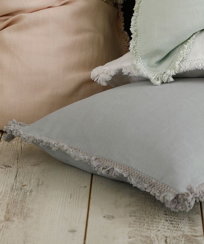 MM Linen Laundered Linen Tassel Pillowcover Set image number 4