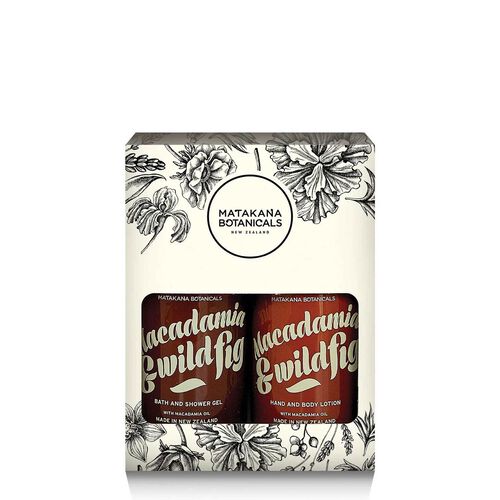 Matakana Botanicals Macadamia & Wild Fig Gift Box Shower Gel & Lotion 360ml