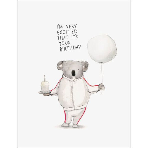 Koala Birthday Excitement Card