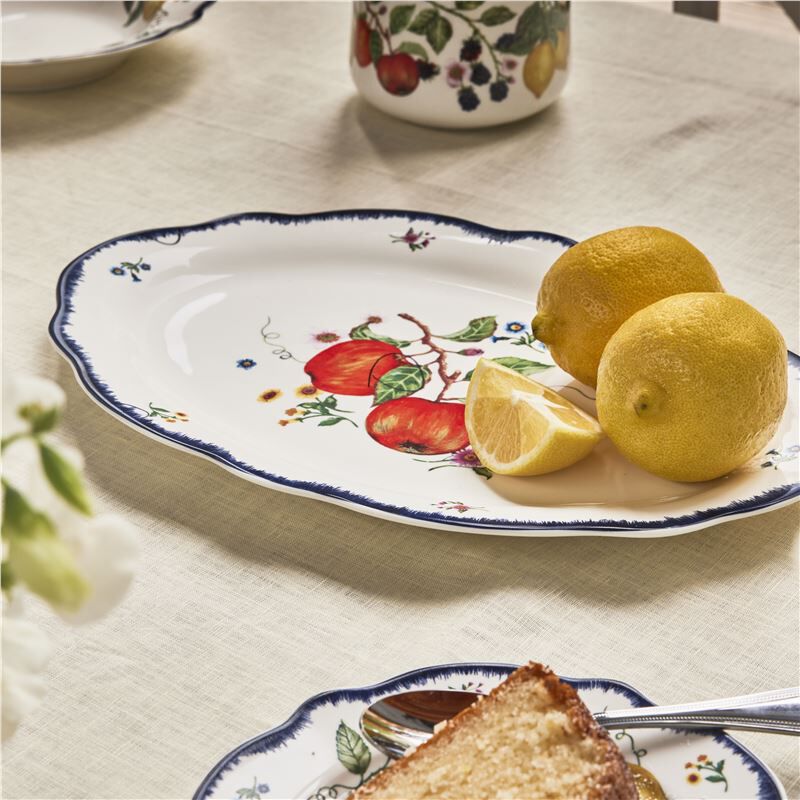 Casa Domani Frutta Scallop Oval Rim Platter 35x24cm Gift Boxed image number 3