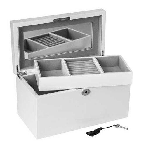 White Jewellery Box Kim 30x16x16cm