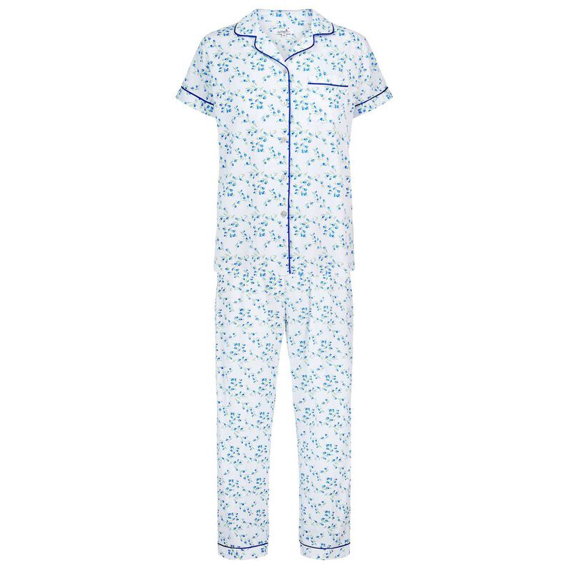 La Marquise Moonlit Tulip Cotton-Rich Jersey Short Sleeve Pyjama Set image number 0