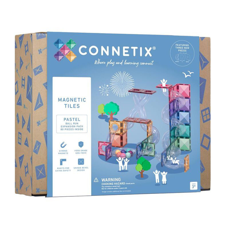 Connetix Tiles Pastel Ball Run Expansion Pack 80 pc image number 0