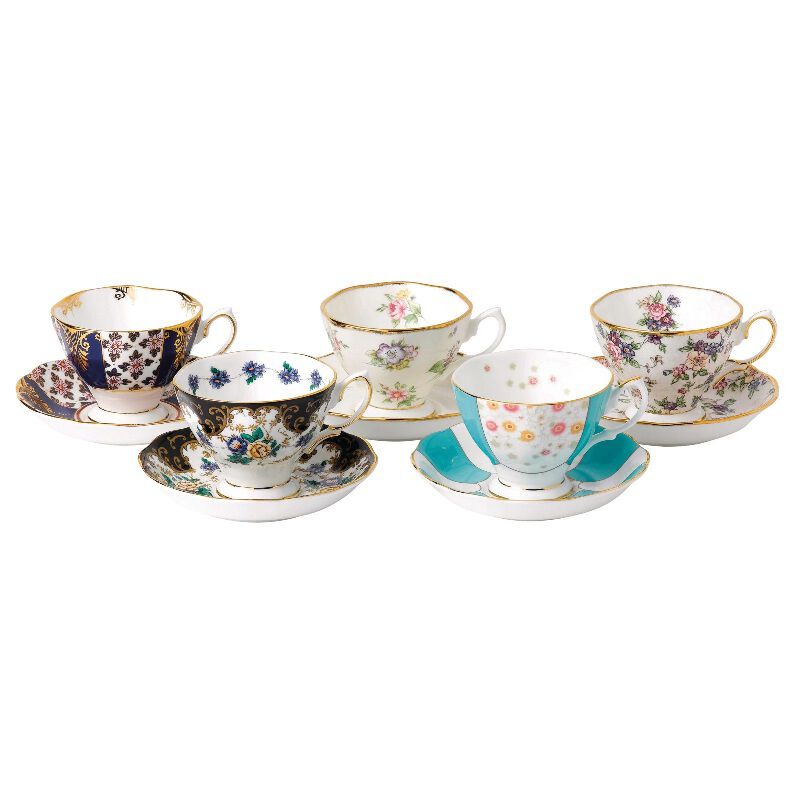 Royal Albert 100 Years Teaware 10 Piece Set Cup & Saucer 1900-1940 image number 0