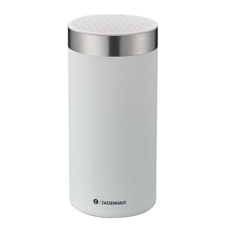 Zassenhaus Knife Block Round White & Stainless 20cm image number 0