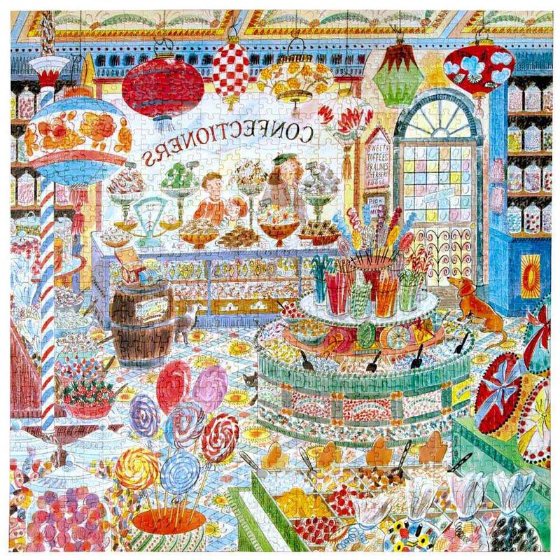eeBoo Sweet Shoppe Square 1000 Piece Puzzle image number 1
