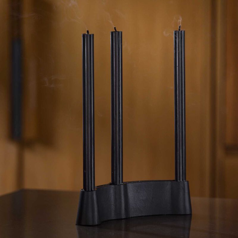 Città Channel Candle Holder Triple 25.78x7.21x6cmh image number 1