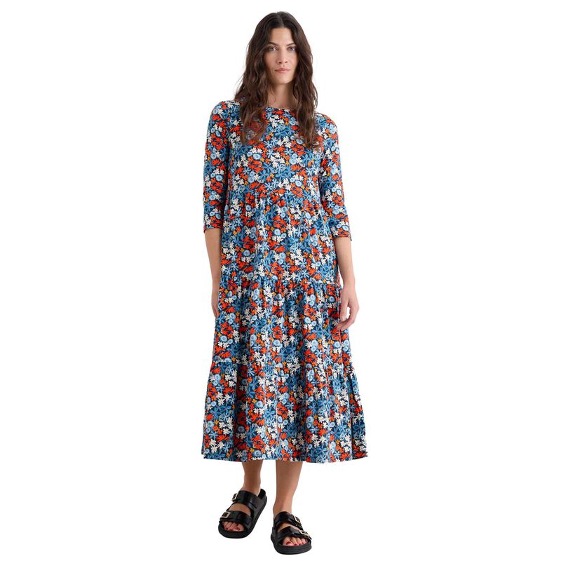 Seasalt Cornwall Line Strokes Dress Pastel Garden Maritime image number 0