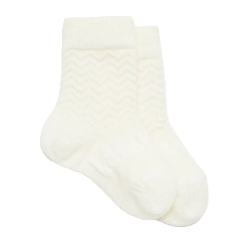 Lamington Socks Merino Wool Crew Socks Pearl NB-2Y image number 0