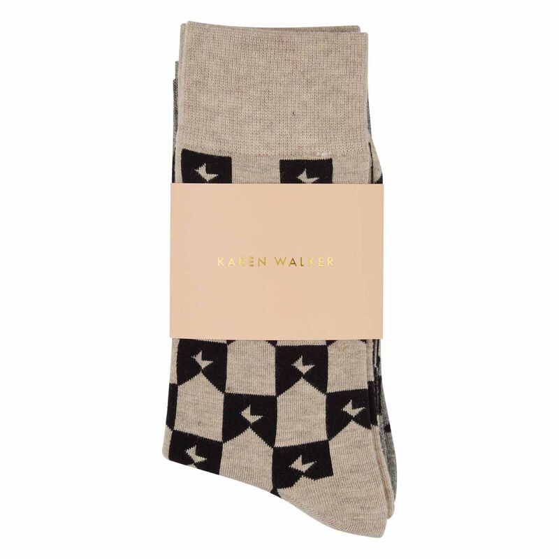 Karen Walker Monogram Socks - 2 Pack image number 1