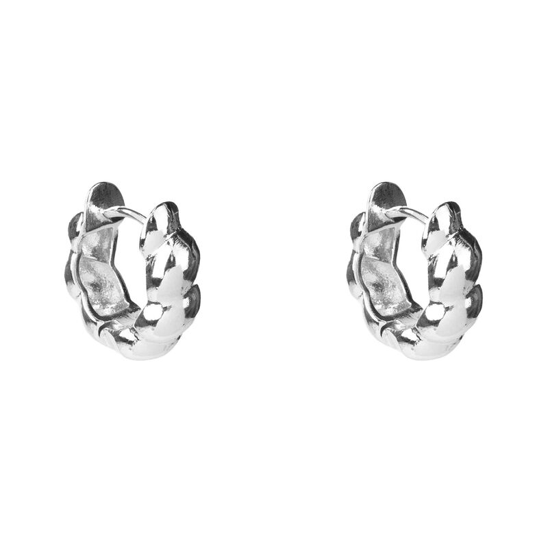 Stella + Gemma Earring Silver Bubble Hoop image number 0