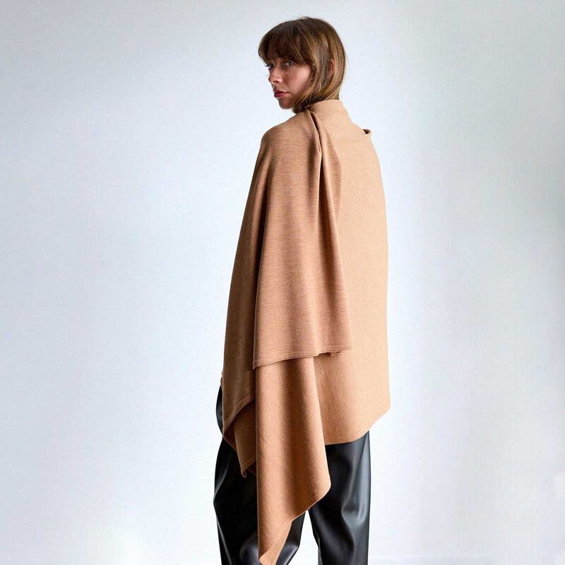 GOOD&CO Oversized Knitted Wrap - Caramel image number 3