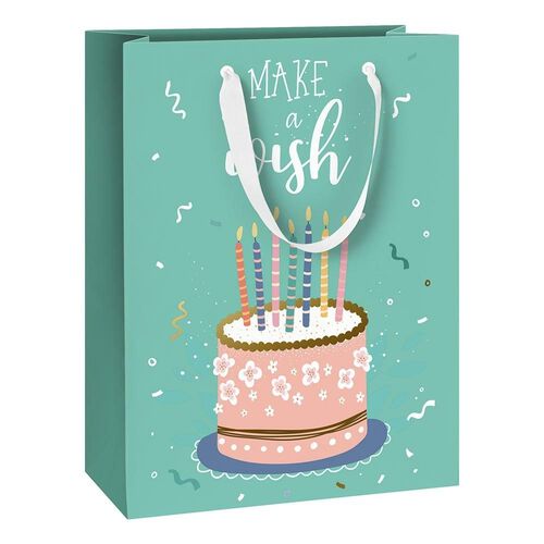 Cake Turquoise Gift Bag 23 x 30cm