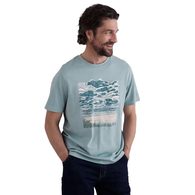 Seasalt Cornwall Men's Midwatch T-Shirt Hendra Sky Limpet image number 0