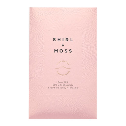 Shirl + Moss Berry Milk 55% Milk Chocolate 80g
