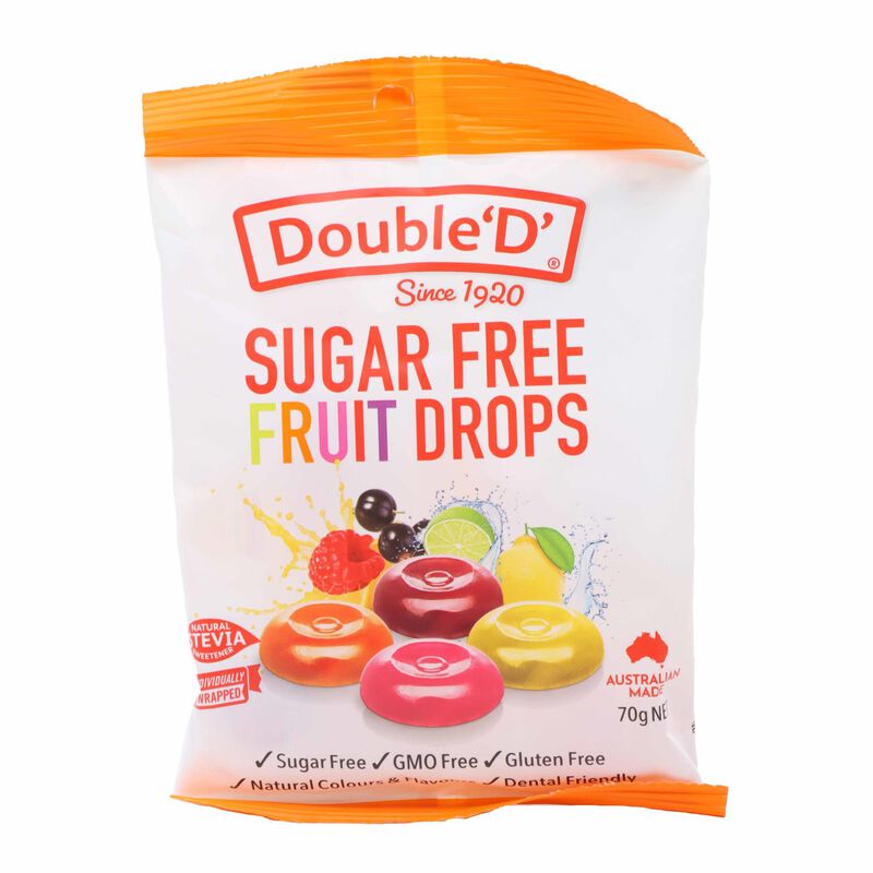 Double D Sugar Free Fruit Drops - 70g image number 0