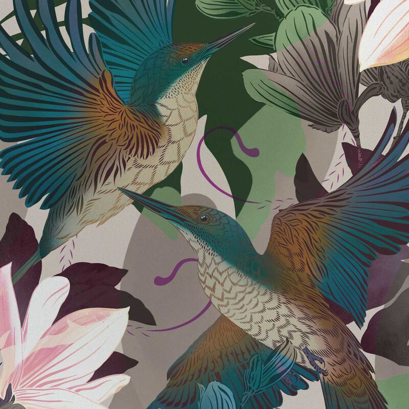 Flox Evolution Kingfishers Boutique Print - A3 / Unframed image number 1