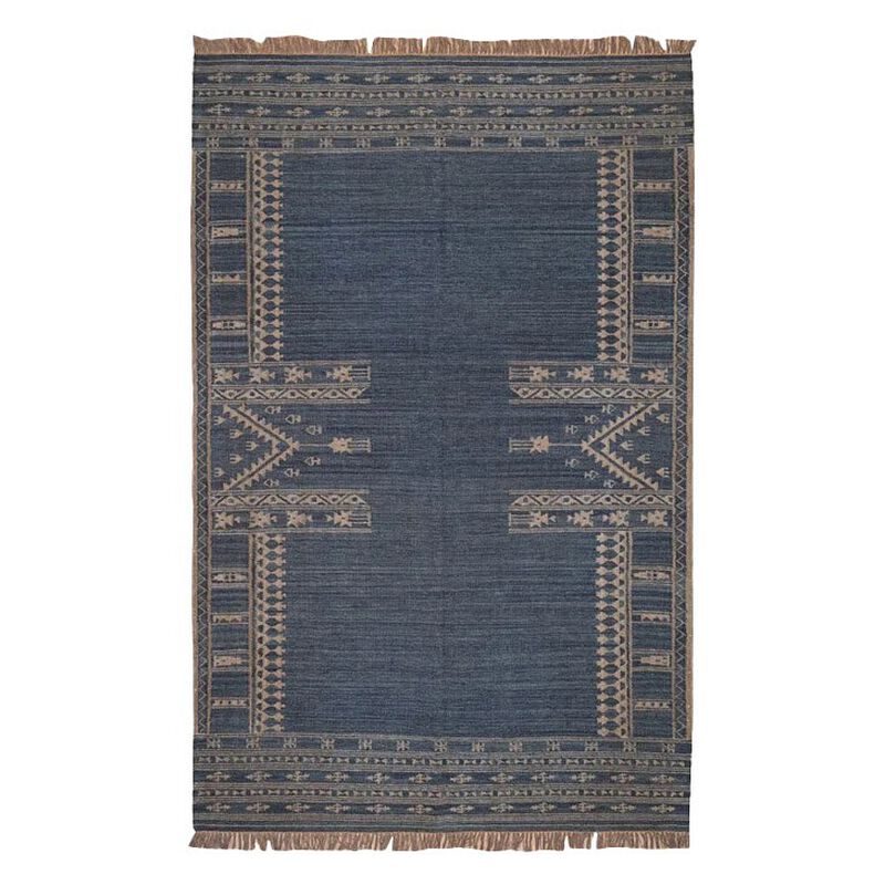 French Country Sundara Motif Rug Blue Small image number 0