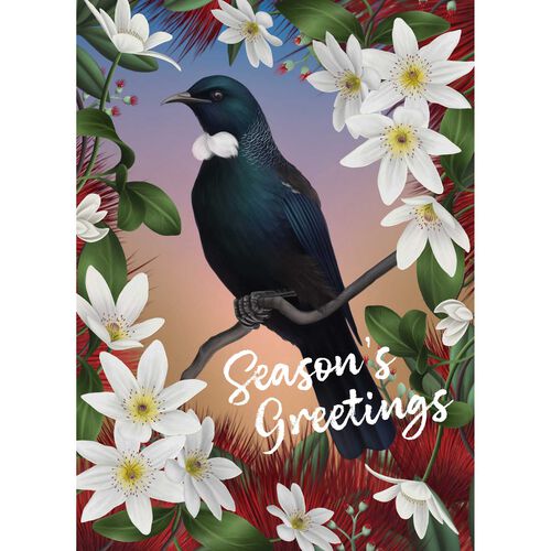 Image Gallery Tui Floral Border Christmas Card Box of 10