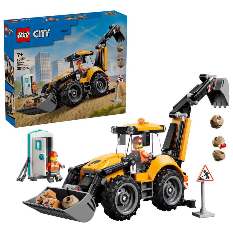 LEGO City Yellow Backhoe Loader image number 0