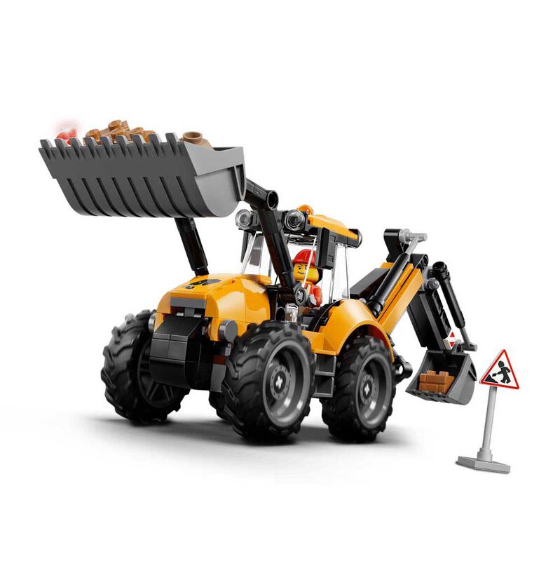 LEGO City Yellow Backhoe Loader image number 1