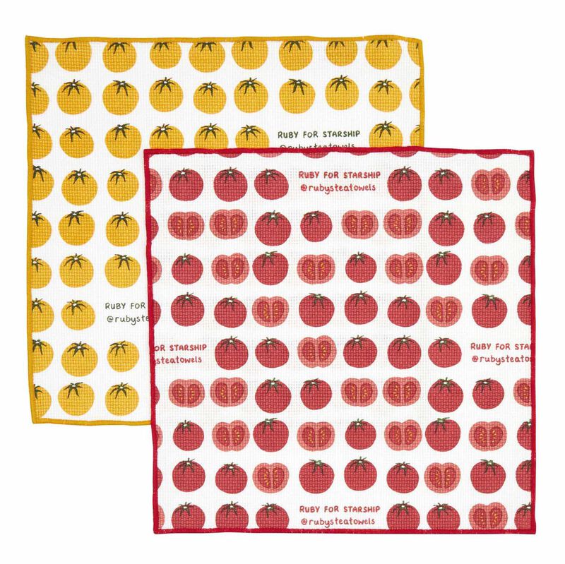 Wallace Cotton Starship Tomato Washcloth Set 2 image number 0
