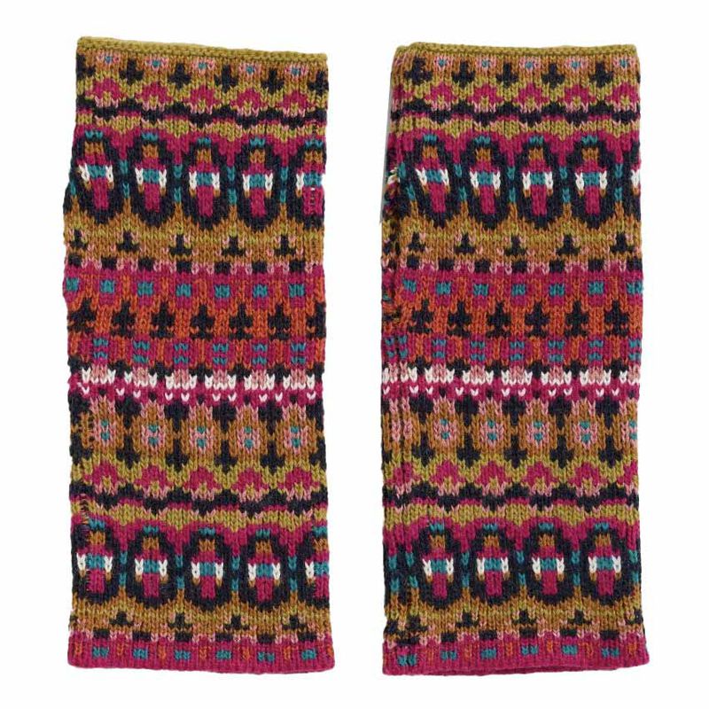 Seasalt Cornwall Malva Fingerless Mittens Midwinter Fire Multi image number 0