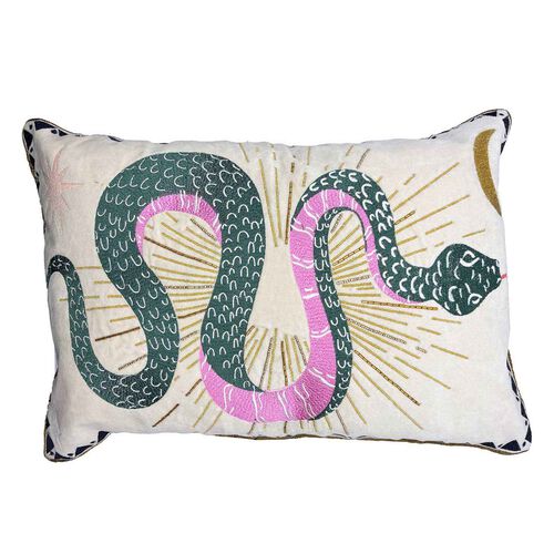 House Of Disaster Inked Snake Cushion