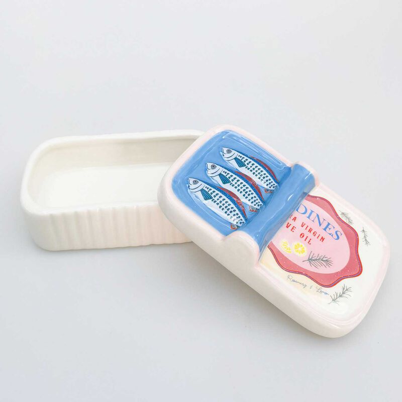 Urban Products Sardine Trinket Box Blue 12cm image number 1