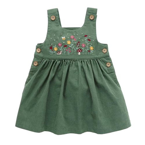 Purebaby Embroidered Corduroy Pinnie